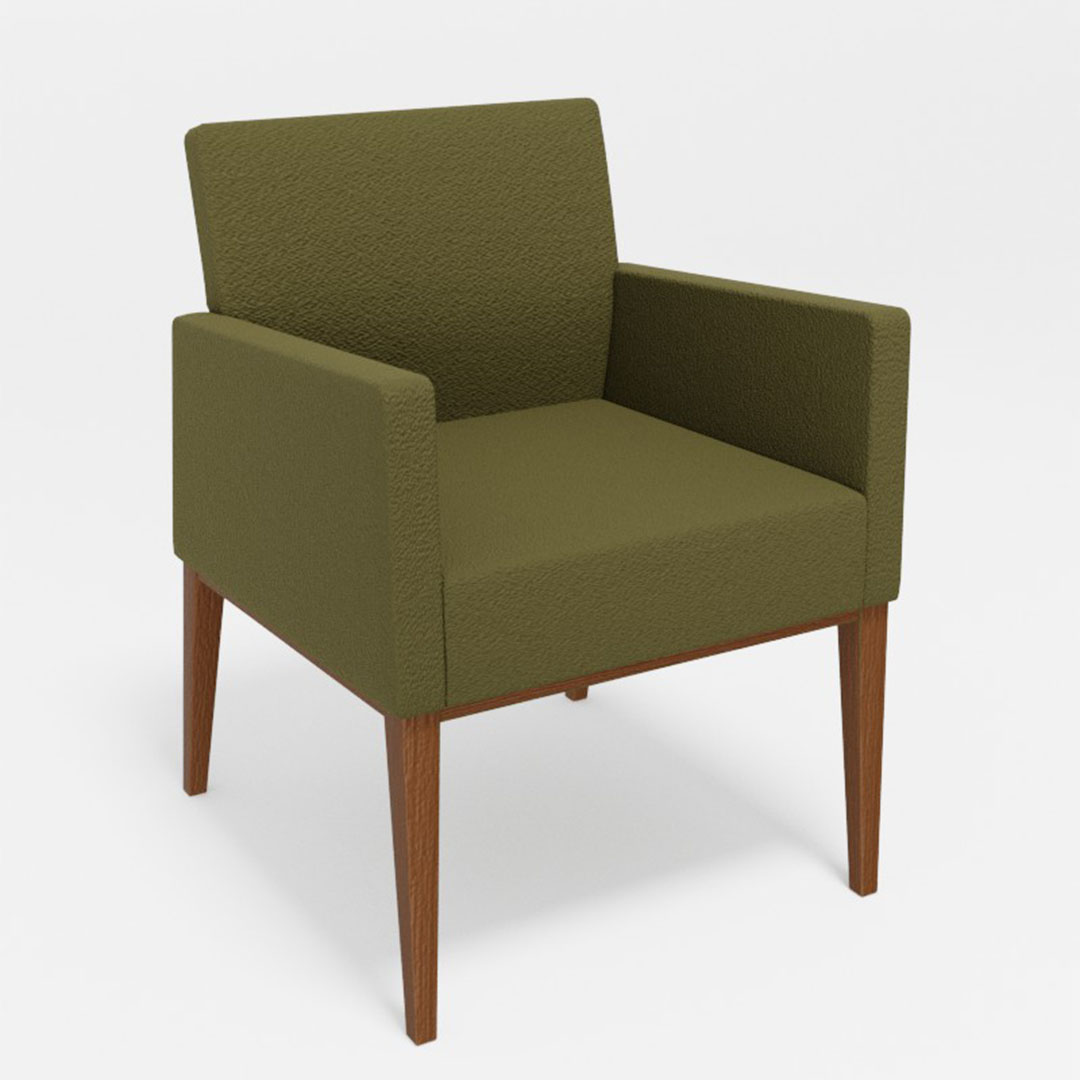 ロッタダイニングチェア肘付(脚カラー:CMWS) ディナミカ9191