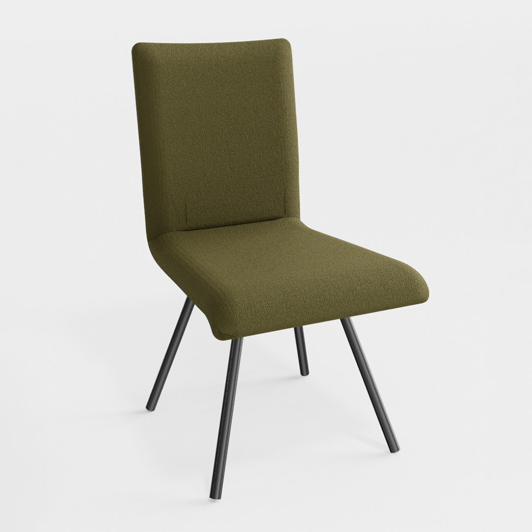 フィーノダイニングチェア回転（脚カラー：ブラック） ディナミカ9175