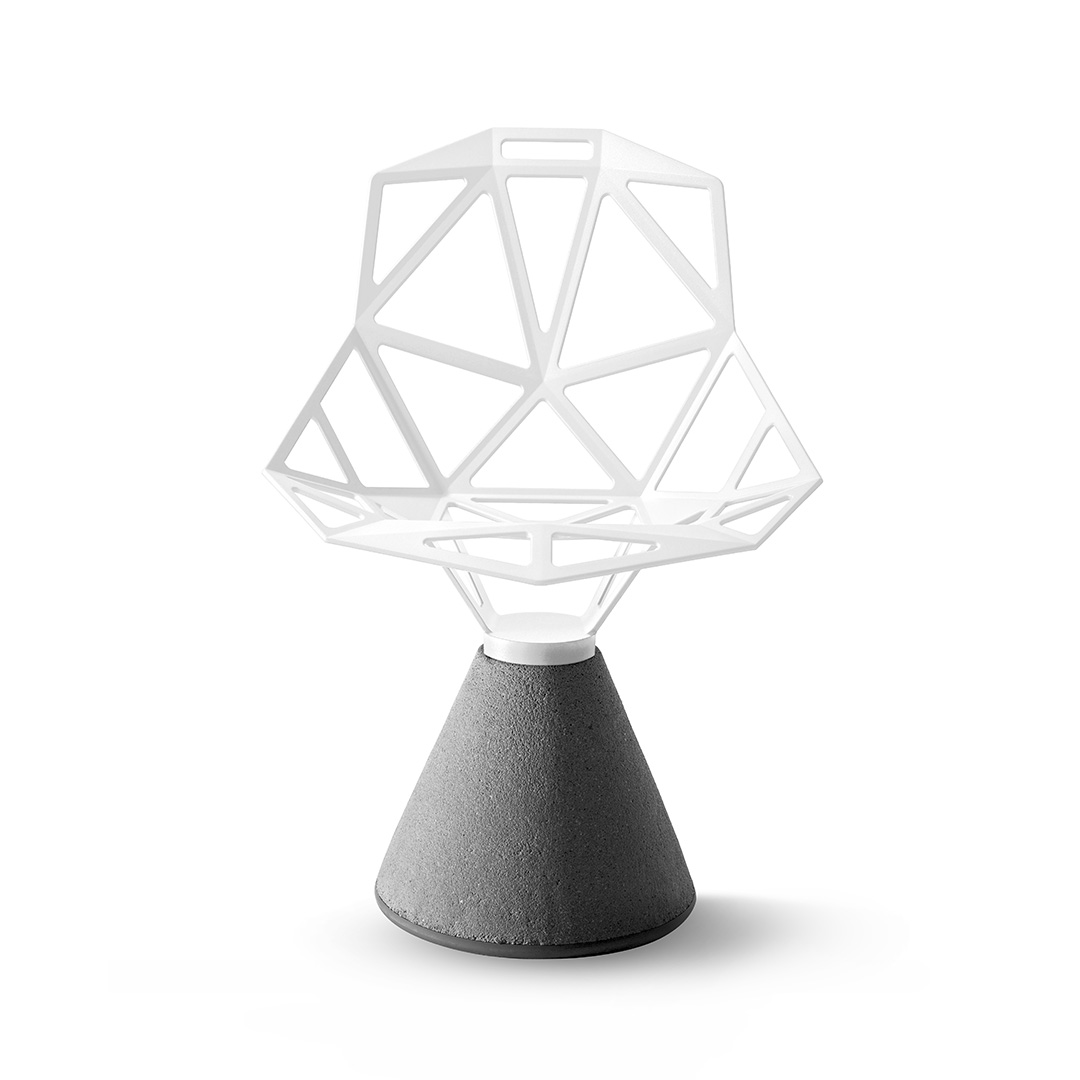 Chair_One Concrete 固定式(脚カラー:ナチュラル) ブラック