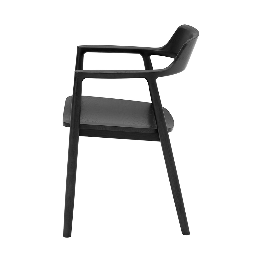 HIROSHIMAアームチェア アッシュ（板座） NL-0ナチュラルホワイト