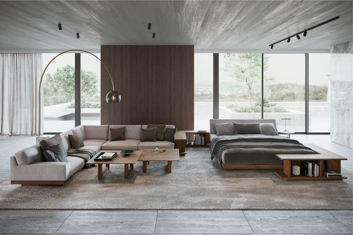 マスターウォール　デニッシュソファ3シーターW180 ブルーソファ マスターウォール デニッシュソファ3シーターW180 ブルーソファ