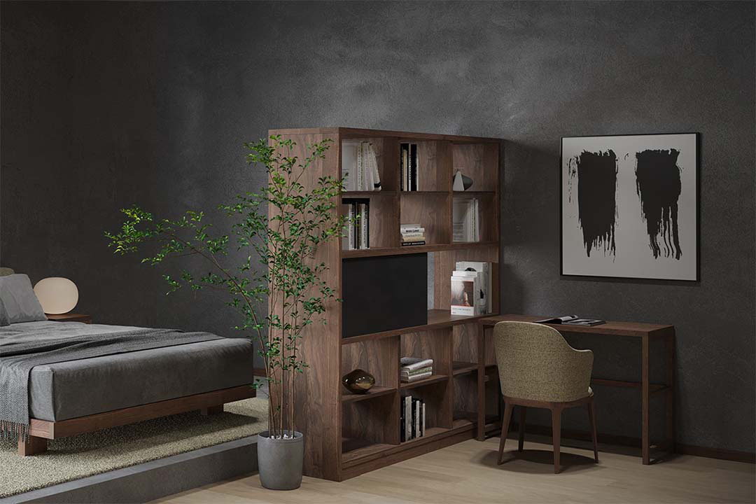 カクタス デスク W80 ウォールナット