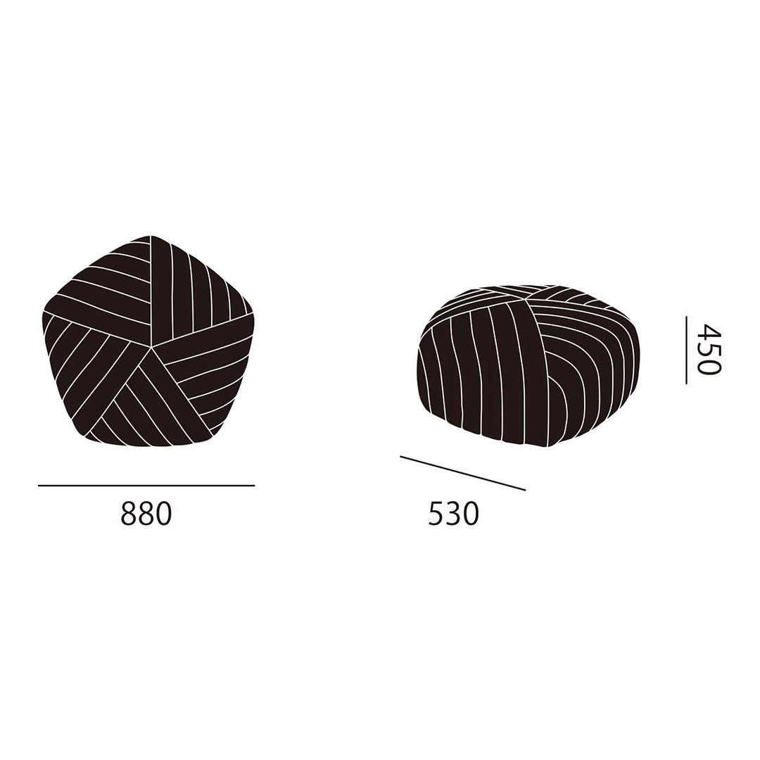 FIVE POUF / LARGE ダークグレー(リミックス183)