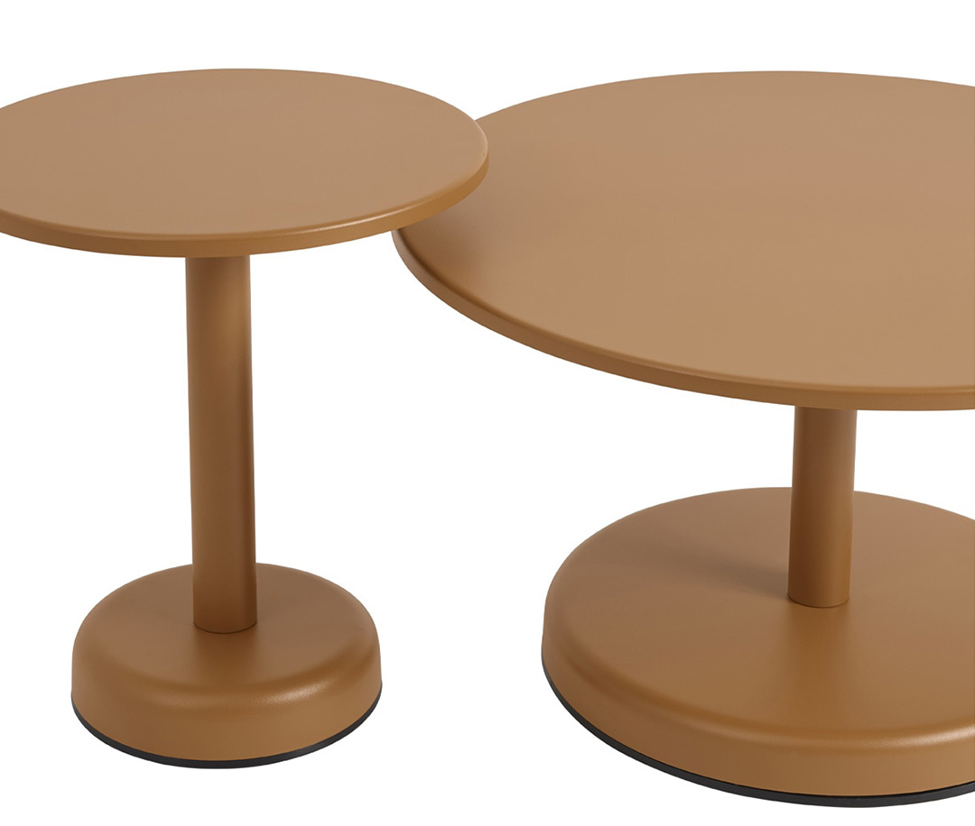 LINEAR STEEL COFFEE TABLE Φ42 ダークグリーン