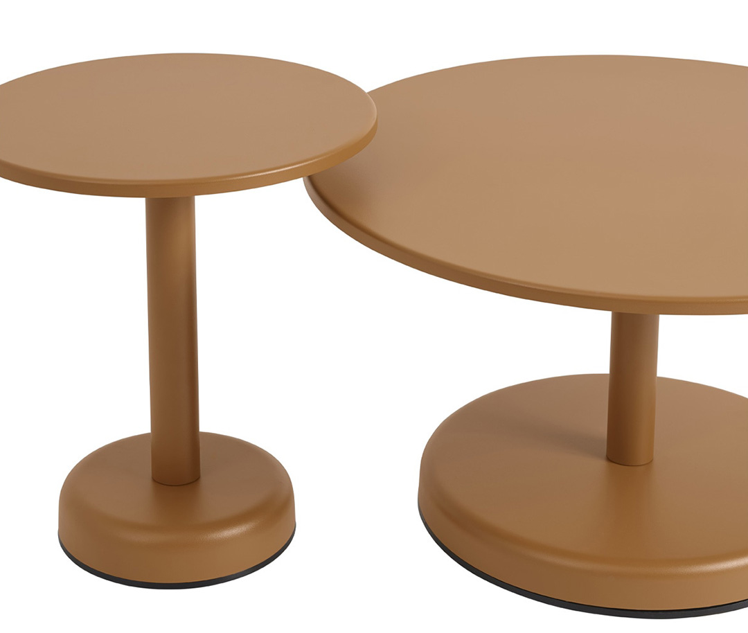 LINEAR STEEL COFFEE TABLE Φ70 グレー