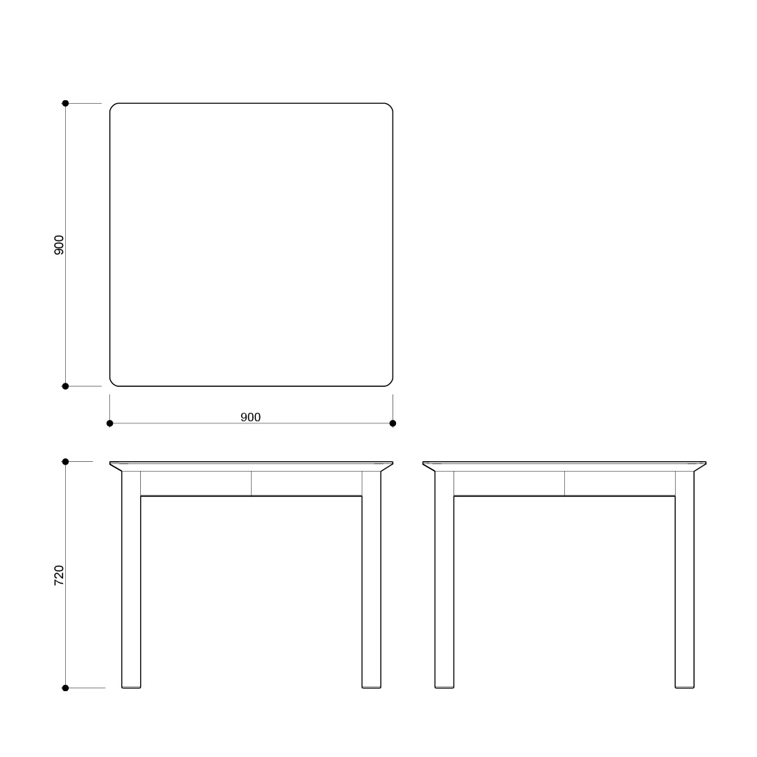 スクエアテーブル W900 Natural