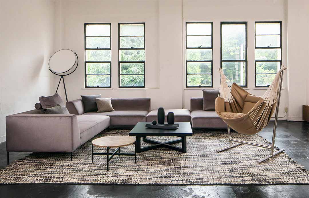 コンフォルタ ファブリック ハンモックチェア イエロー