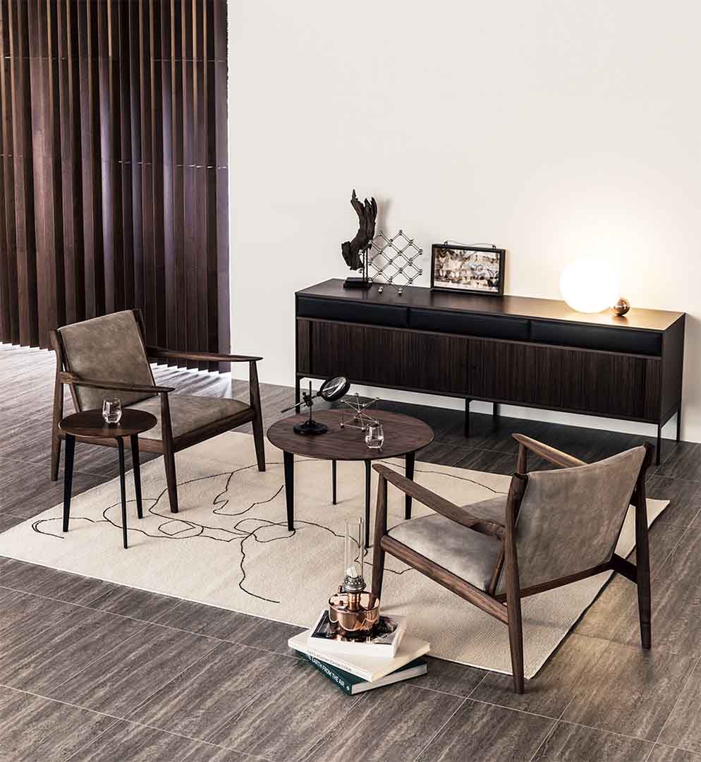 OS Side Table Φ700 ウォールナットNL