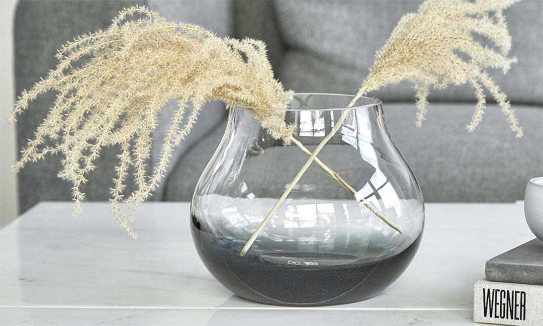 Flower vase No.23 Smoked grey