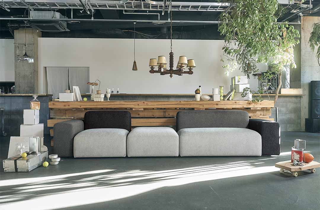 COLON sofa 2seater right arm (OCEAN) オーシャン1