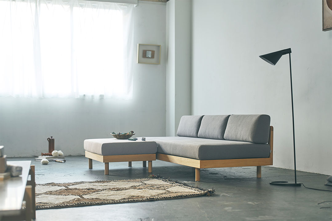 morning daybed sofa ottoman チャコールグレー