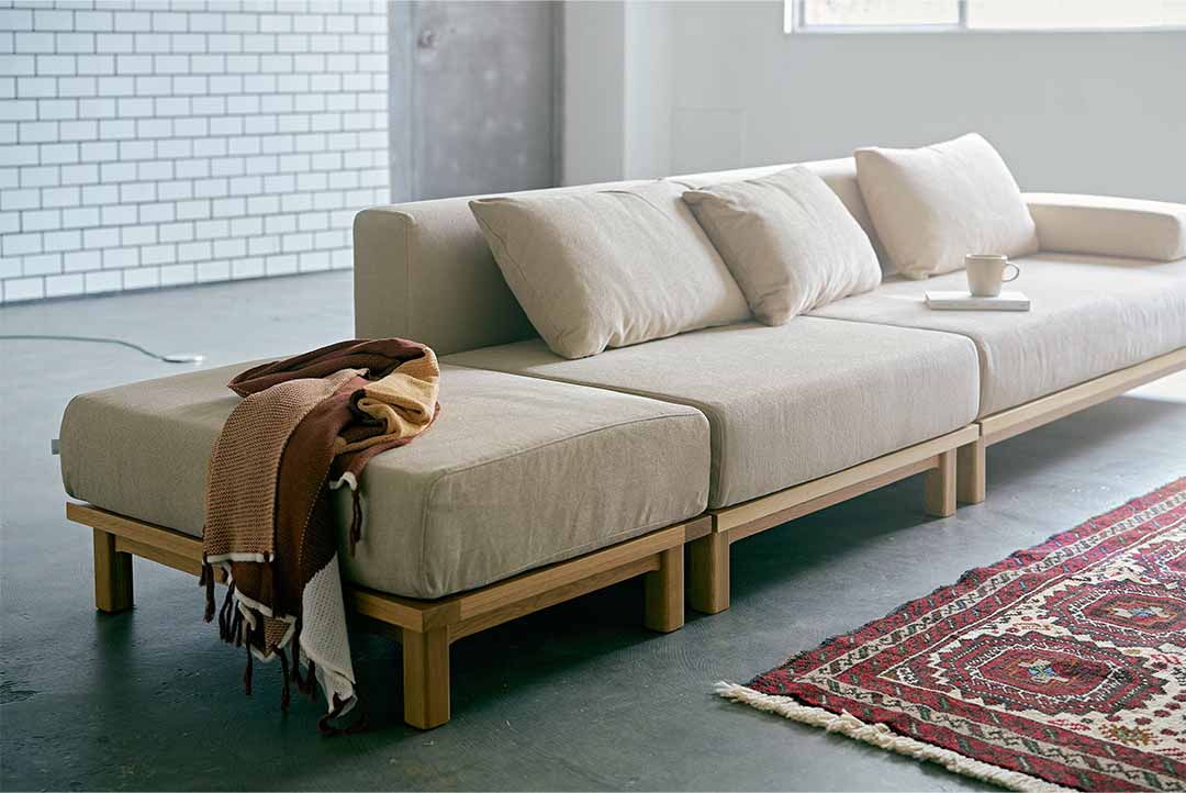 rect.unit sofa ottoman ライトブラウン