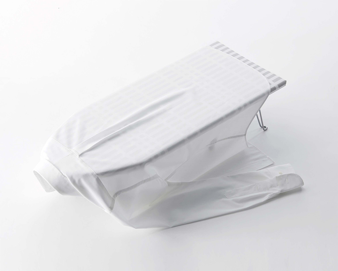 北欧風 暮らしの定番 舟型アイロン台 チェックグレー