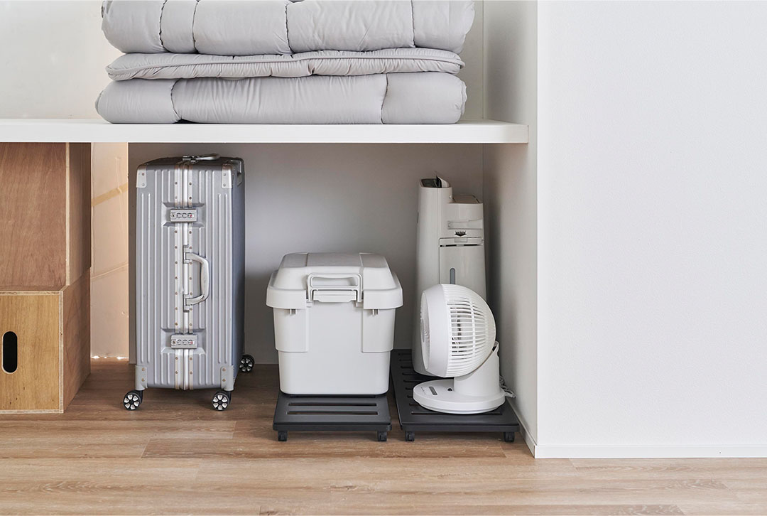 押入れ収納ロング台車 タワー ホワイト