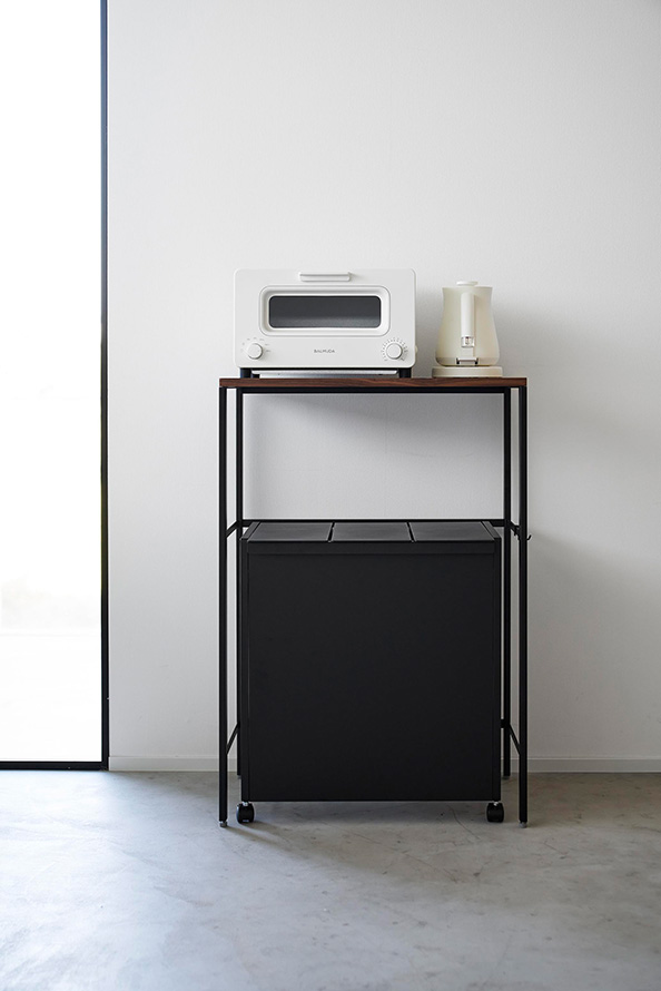 分別ゴミ箱上ラック タワー ホワイト