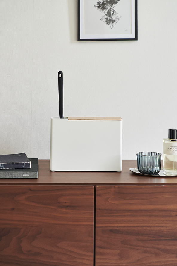 替えモップ入れ付きハンディーワイパースタンド リン ブラウン