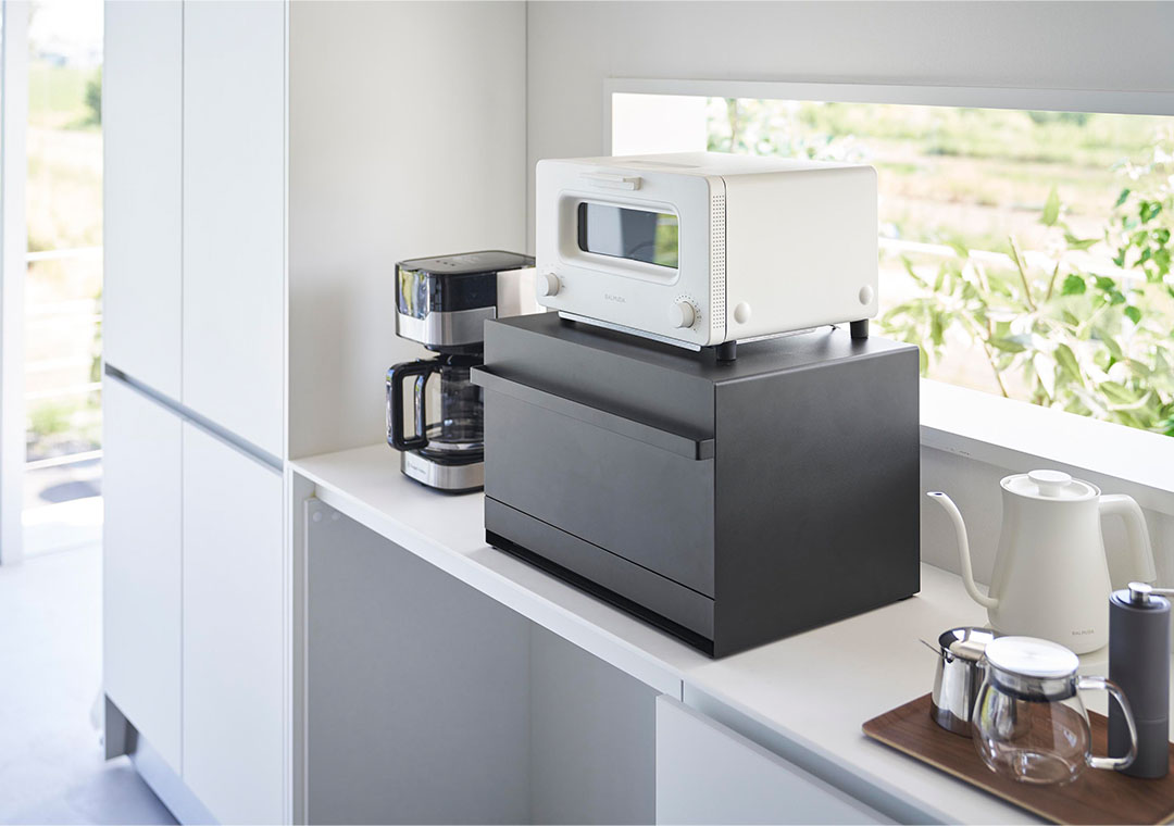 ブレッドケース タワー 引き出し型 2段 ホワイト