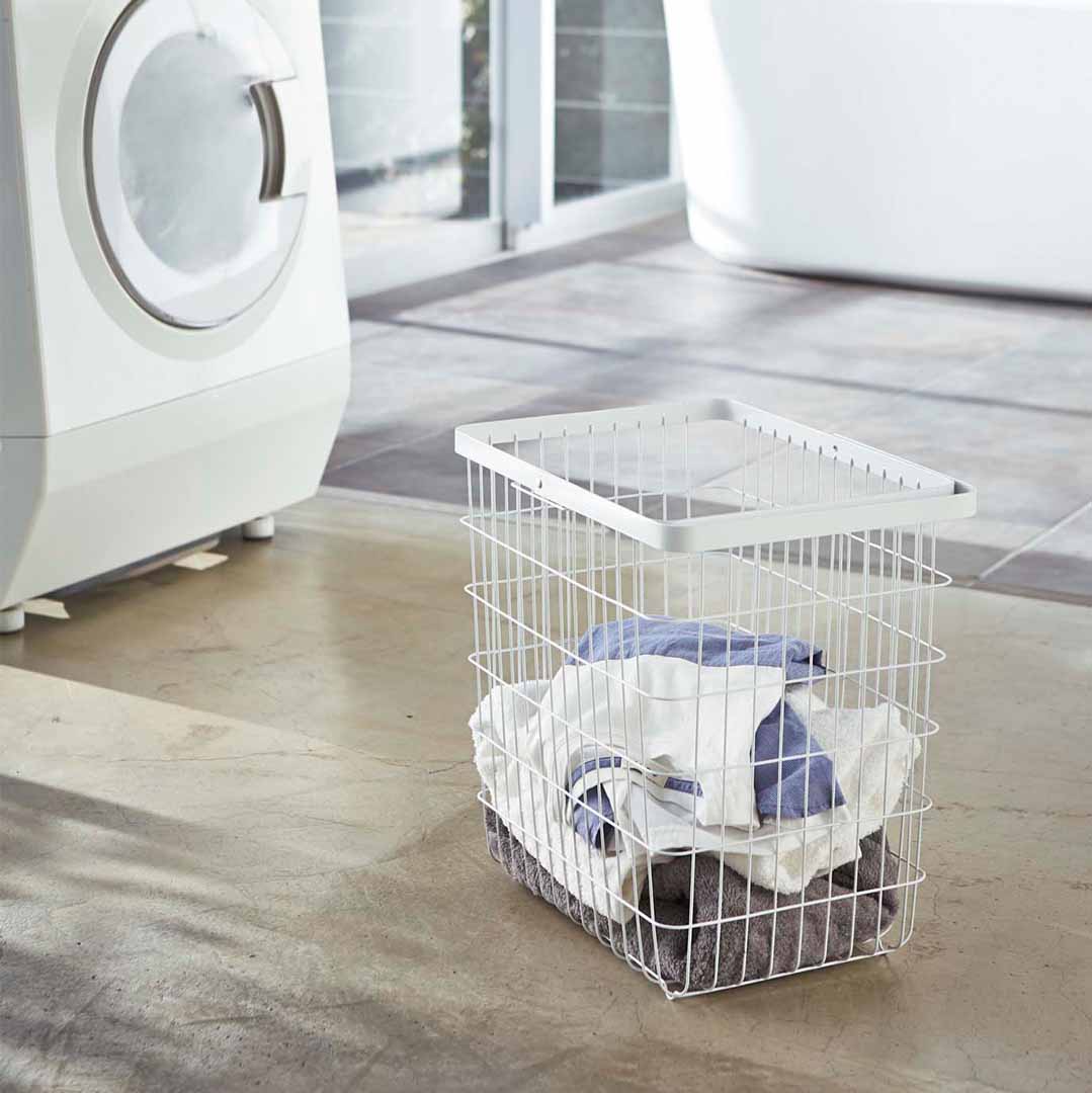 ランドリーワイヤーバスケット タワー L ブラック