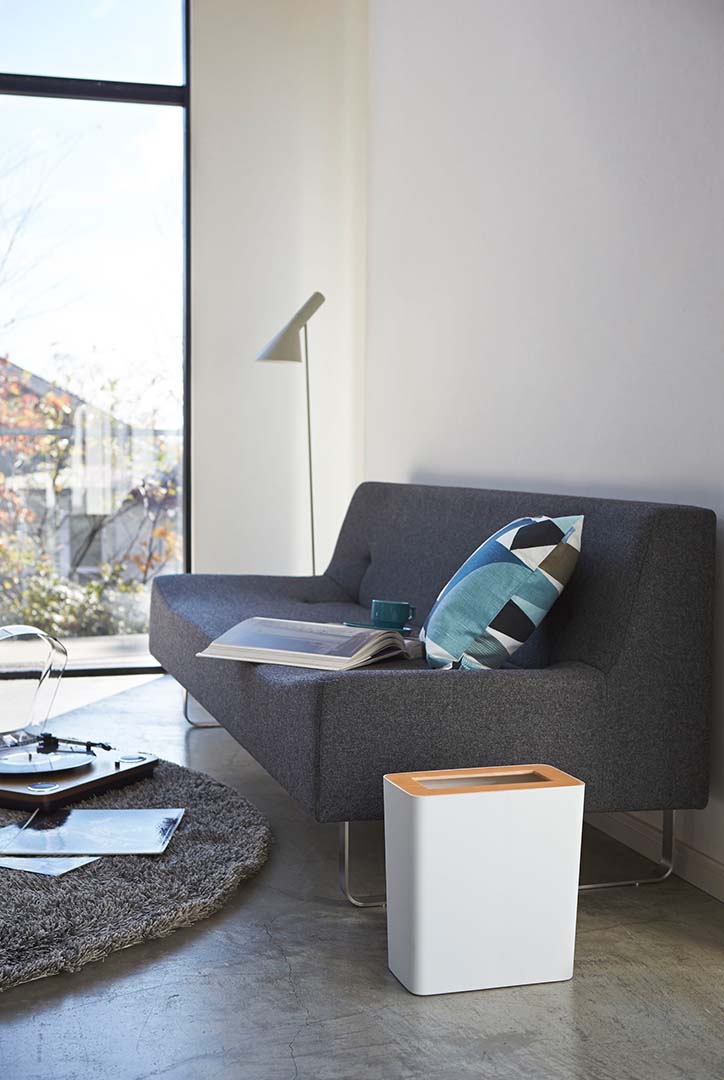 トラッシュカン リン 角型 ブラウン