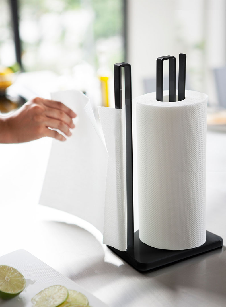片手で切れるキッチンペーパーホルダー タワー ホワイト