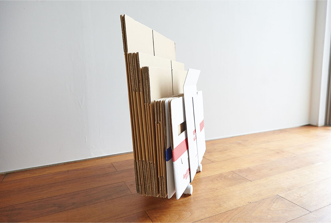 ダンボール＆紙袋ストッカー フレーム ホワイト