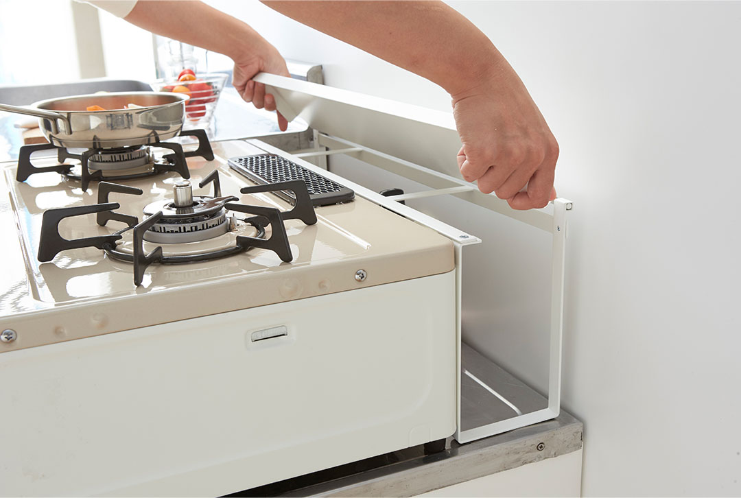 コンロ奥隙間ラック プレート ホワイト