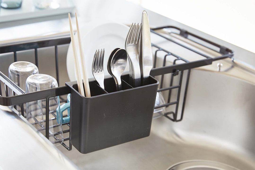 伸縮水切りワイヤーバスケット タワー ホワイト