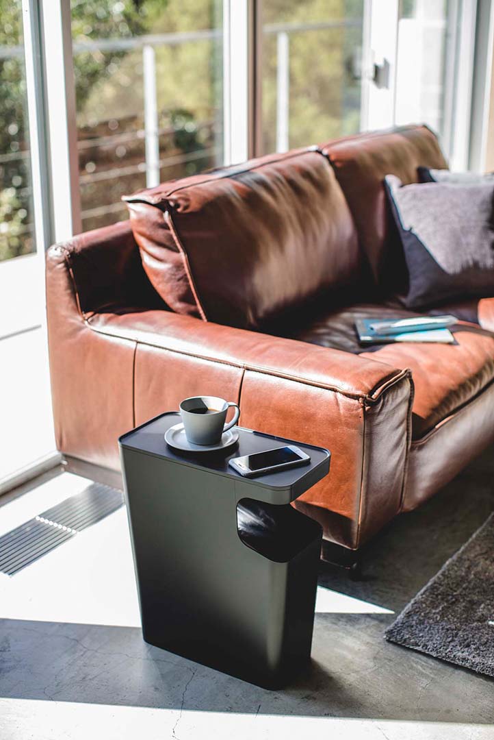 ダストボックス&サイドテーブル タワー ホワイト