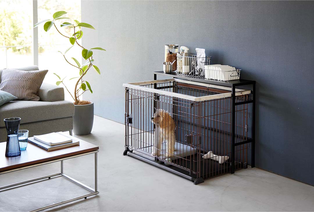 伸縮ペットケージ上ラック タワー ホワイト