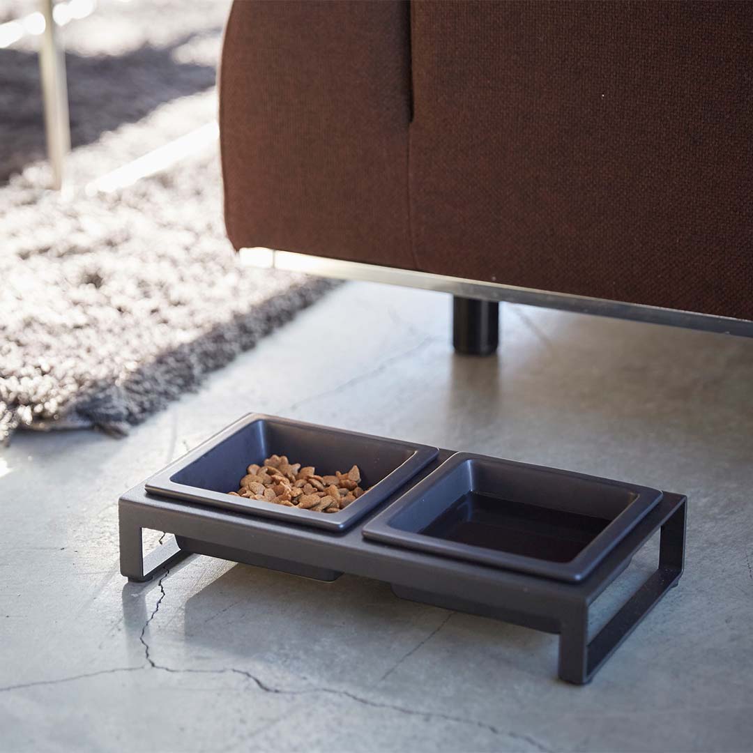 ペットフードボウルスタンドセット タワー ホワイト