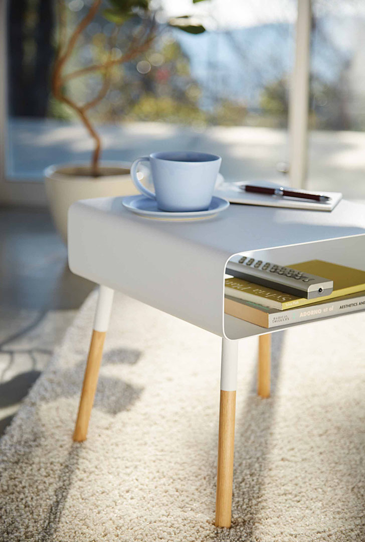 ローサイドテーブル プレーン ブラック