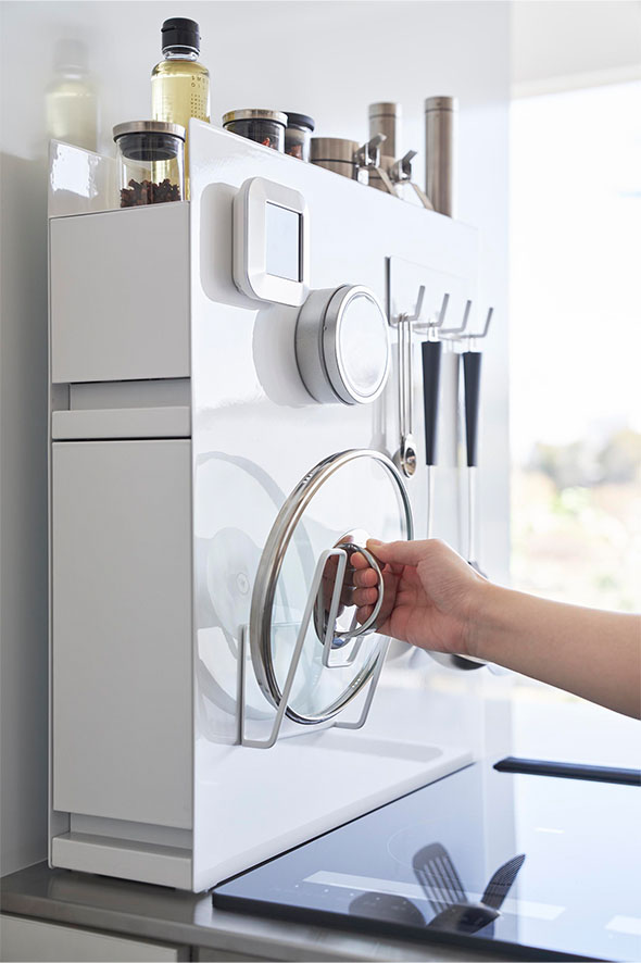 隠せる調味料ラック タワー 2段 ブラック