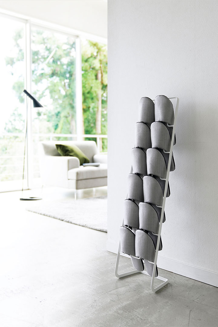 スリッパラック フレーム 6足用 スリム ホワイト