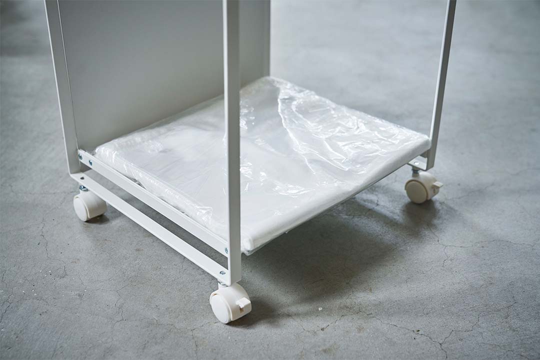 目隠し分別ダストワゴン トスカ 2分別 ホワイト