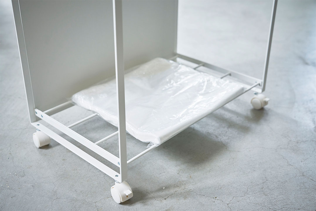 目隠し分別ダストワゴン トスカ 3分別 ホワイト