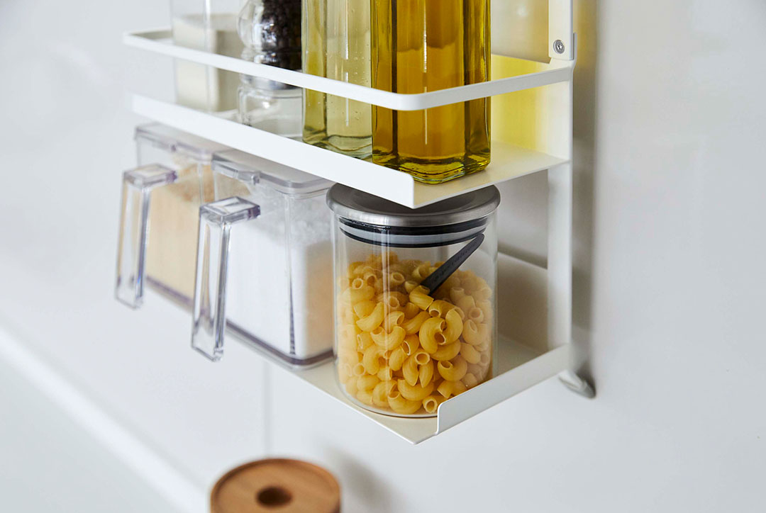 レンジフード調味料ラック プレート 3段 ホワイト