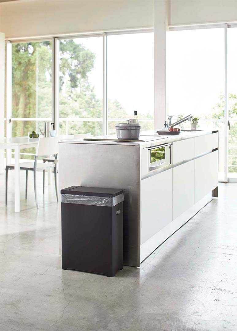 スリム蓋付きゴミ箱 タワー ホワイト