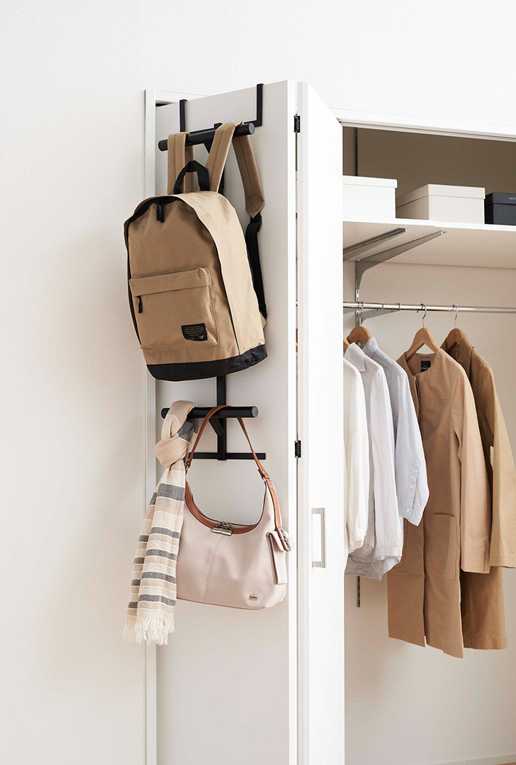 ランドセル&リュックハンガー2段 タワー ホワイト