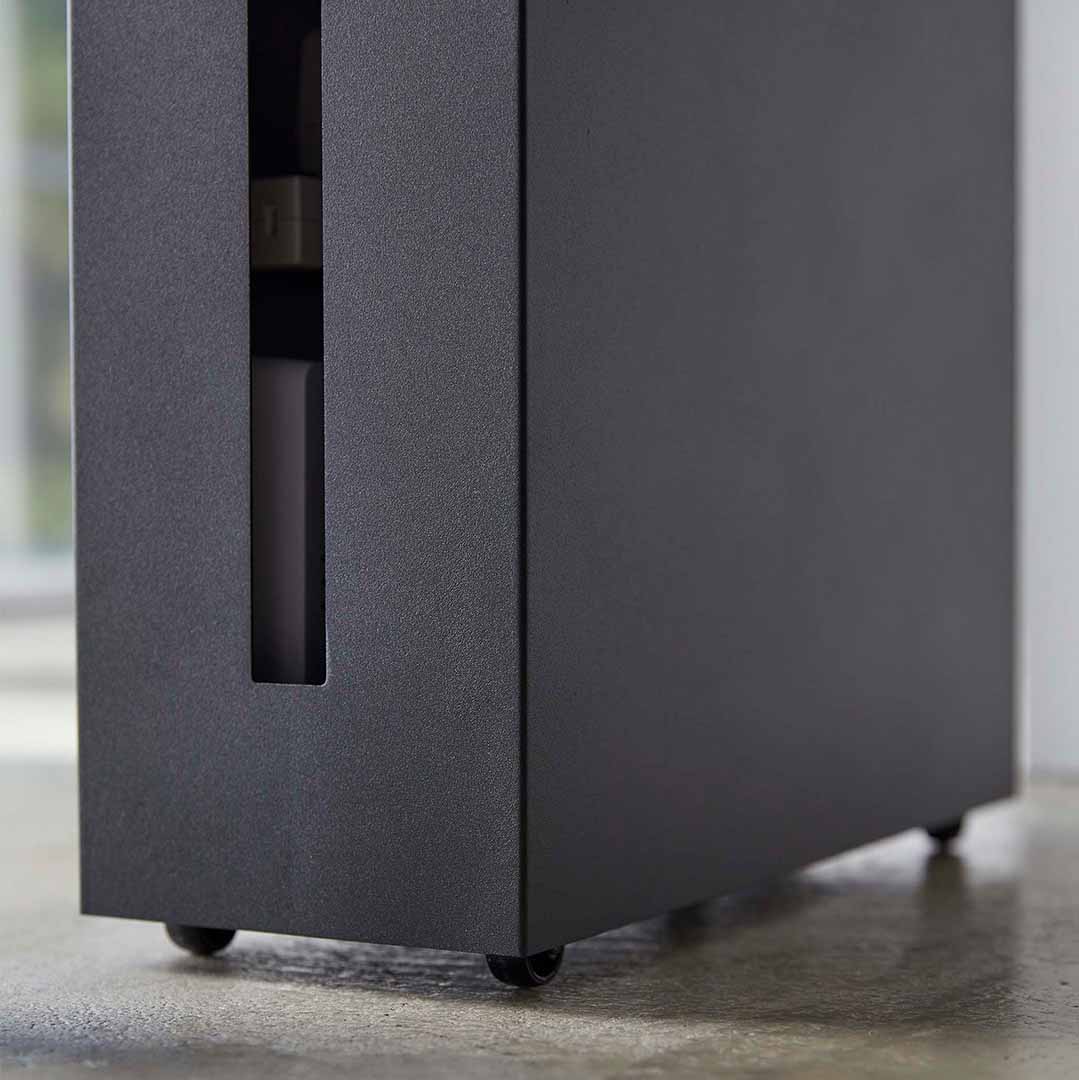 キャスター付きケーブル収納ラック タワー ホワイト