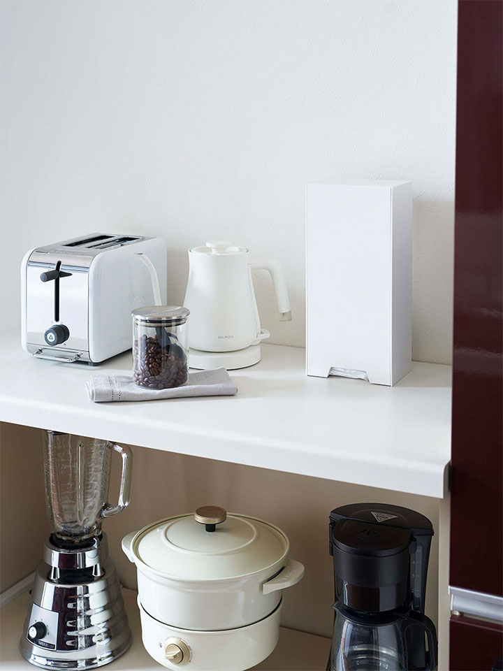 ツーウェイレジ袋ストッカー タワー ブラック