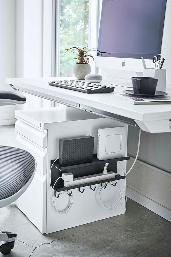 マグネット ケーブル&ルーター収納ラック スマート ホワイト