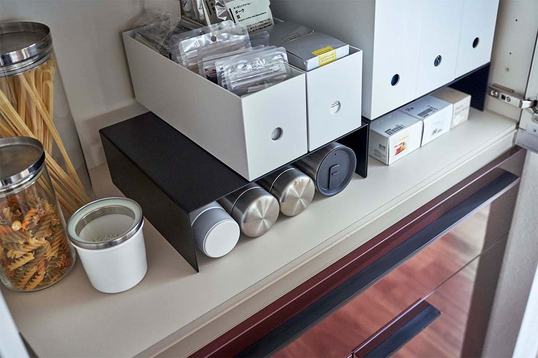 収納ボックス下ラック タワー 2個組 ホワイト