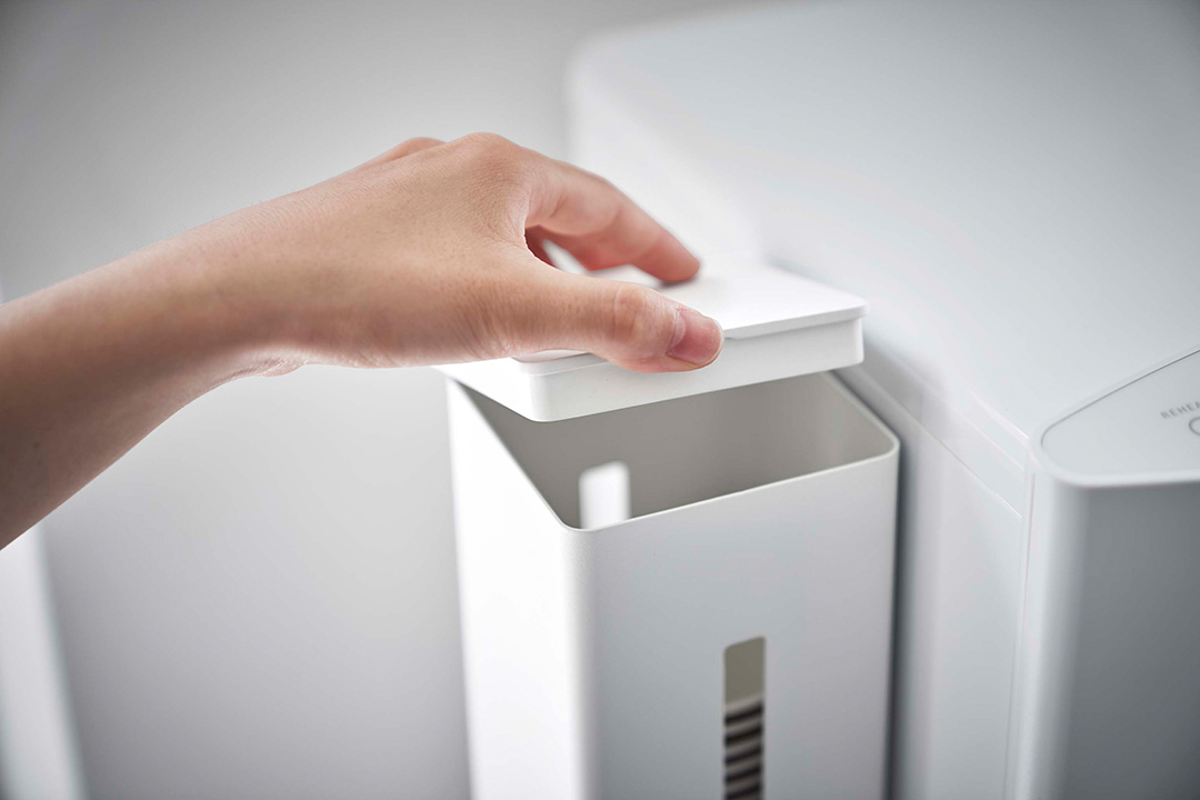 ウォーターサーバー横マグネットカップディスペンサー タワー ホワイト