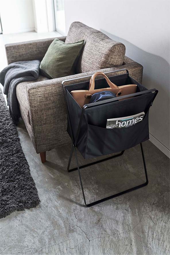 折り畳み高床式ランドリーバスケット タワー ホワイト