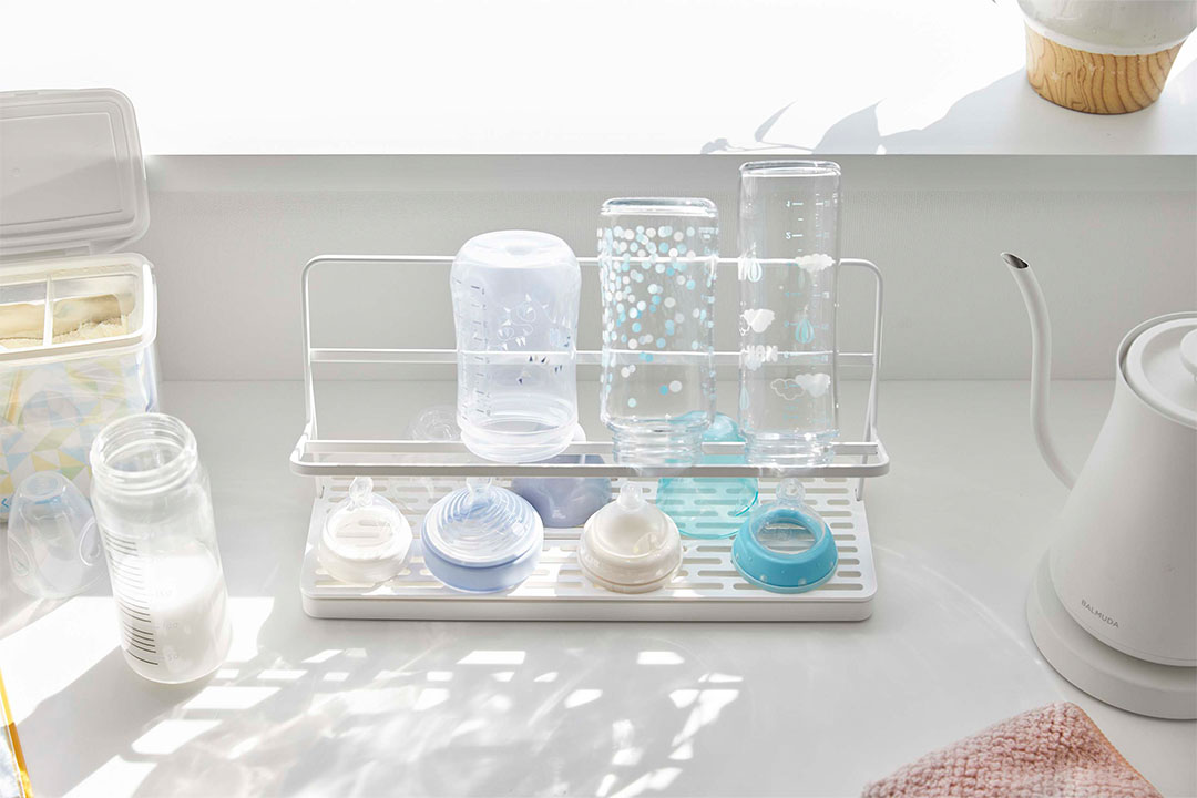 哺乳瓶&マグボトル水切りラック プレート ホワイト