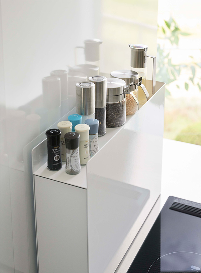 隠せる調味料ラック タワー ホワイト