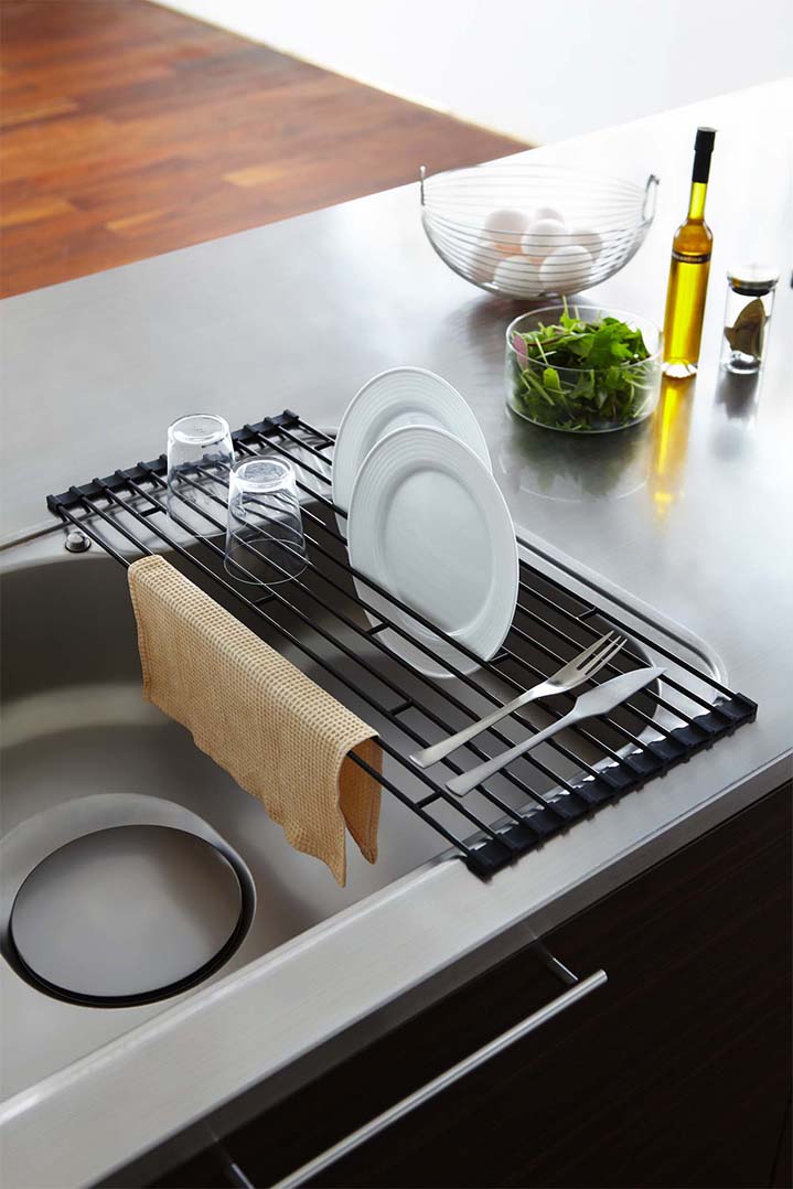 折り畳み水切りラック タワー S ホワイト