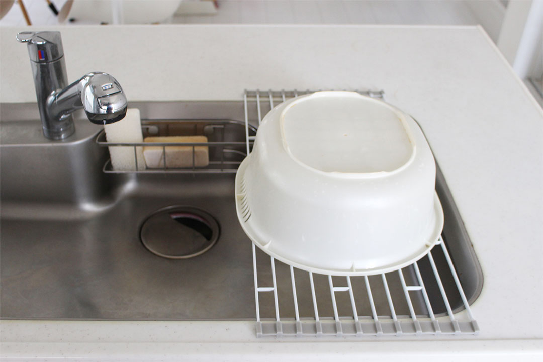 折り畳み水切りラック プレート S ホワイト