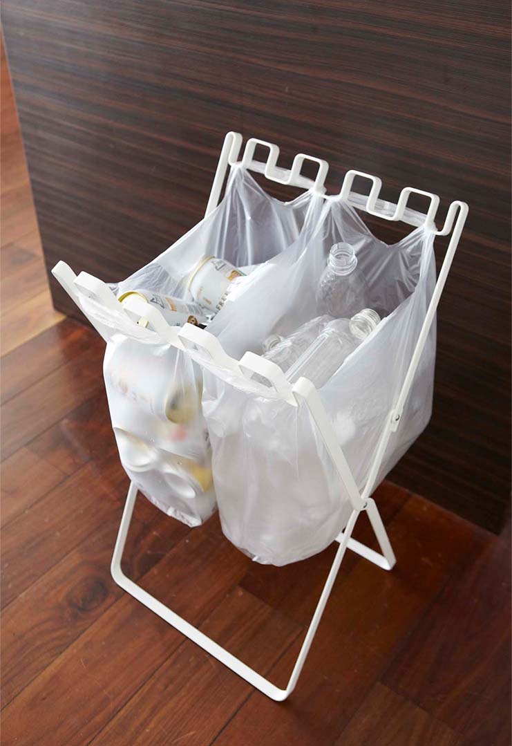 ゴミ袋&レジ袋スタンド タワー ホワイト