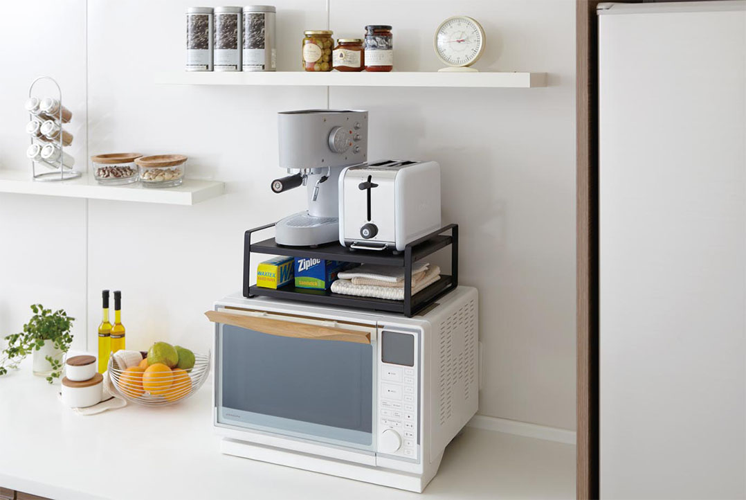 レンジ上ラック タワー ホワイト